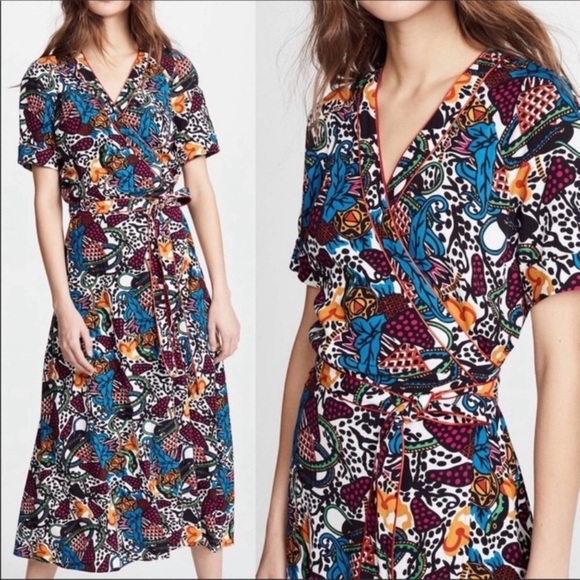 VERONICA BEARD Serena Wrap Dress Sz S/4